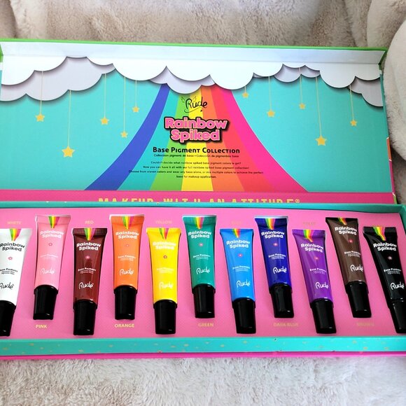 Rude Cosmetics Rainbow Spiked Base Pigment Collection 11 Shades NIB Makeup - Picture 8 of 9